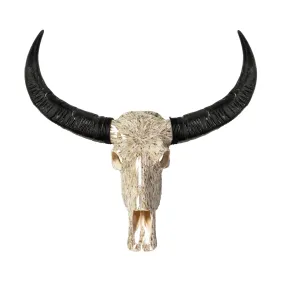 Beige Glass Mosaic Buffalo Skull