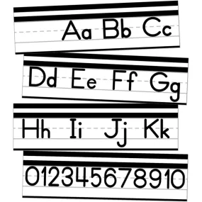 BFF Manuscript Alphabet Line | Black and White Decor | UPRINT | Schoolgirl Style