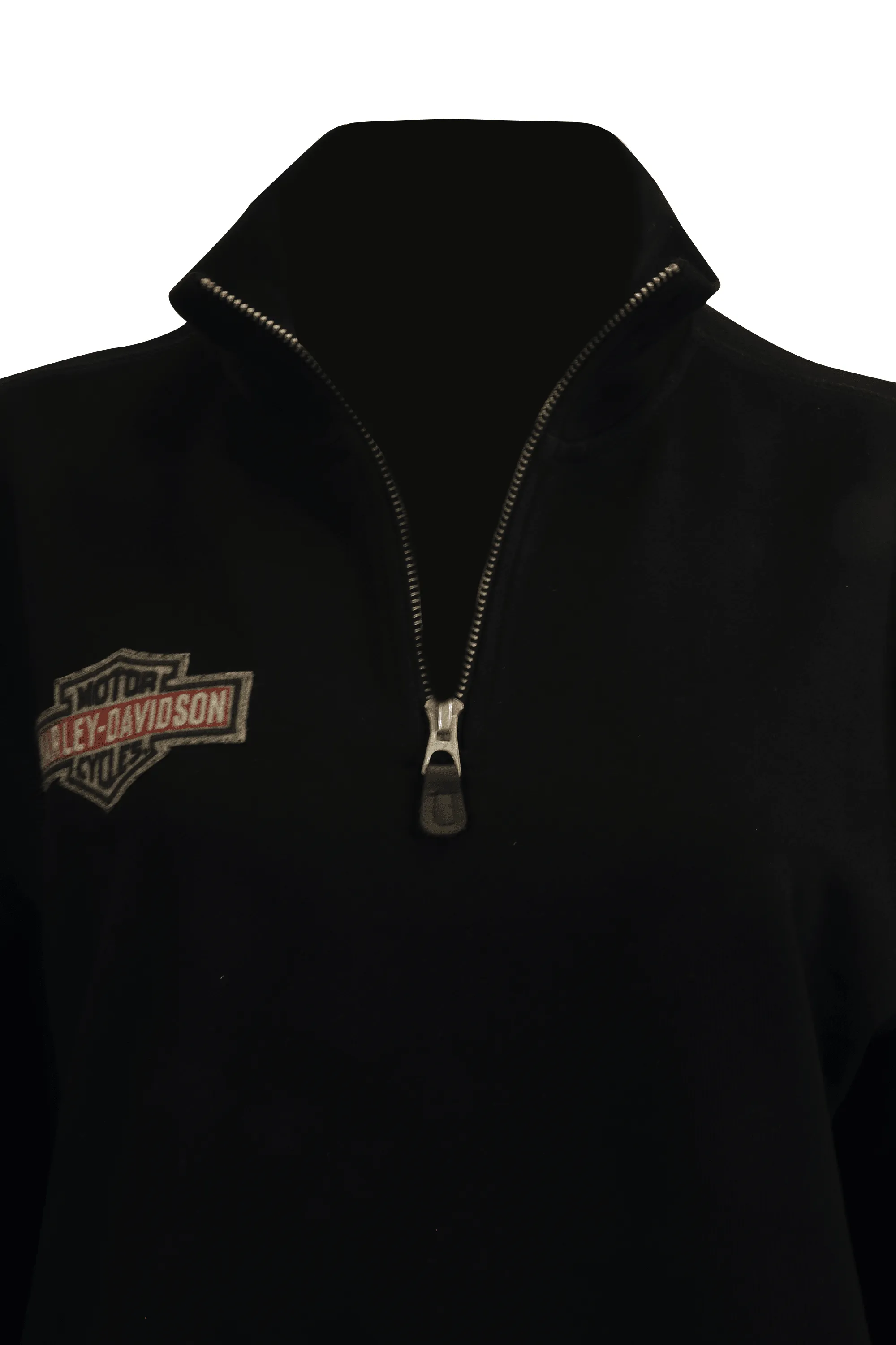 Branded  Men's Sweatshirt Black Red Official Logo 1/4 Zip L/S (S05)