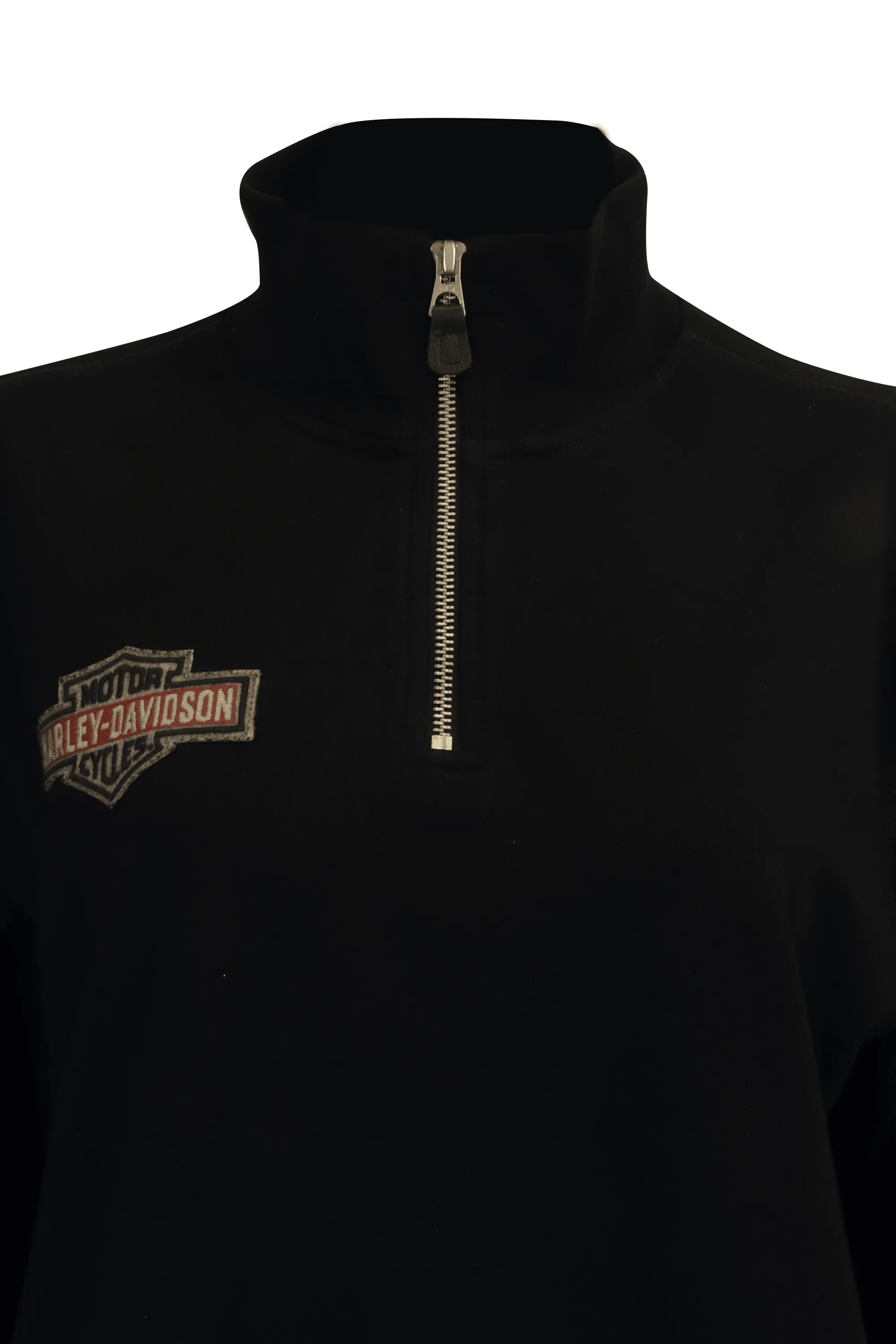 Branded  Men's Sweatshirt Black Red Official Logo 1/4 Zip L/S (S05)