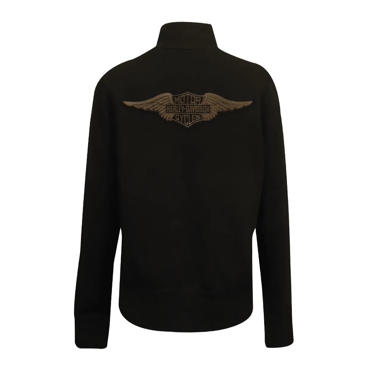 Branded  Women's Sweatshirt Black Text 1/4 Zip Pullover L/S (S01)
