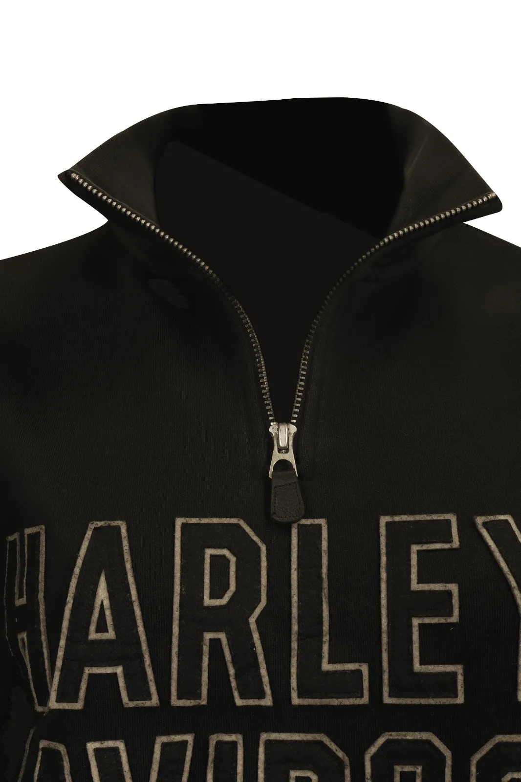 Branded  Women's Sweatshirt Black Text 1/4 Zip Pullover L/S (S01)
