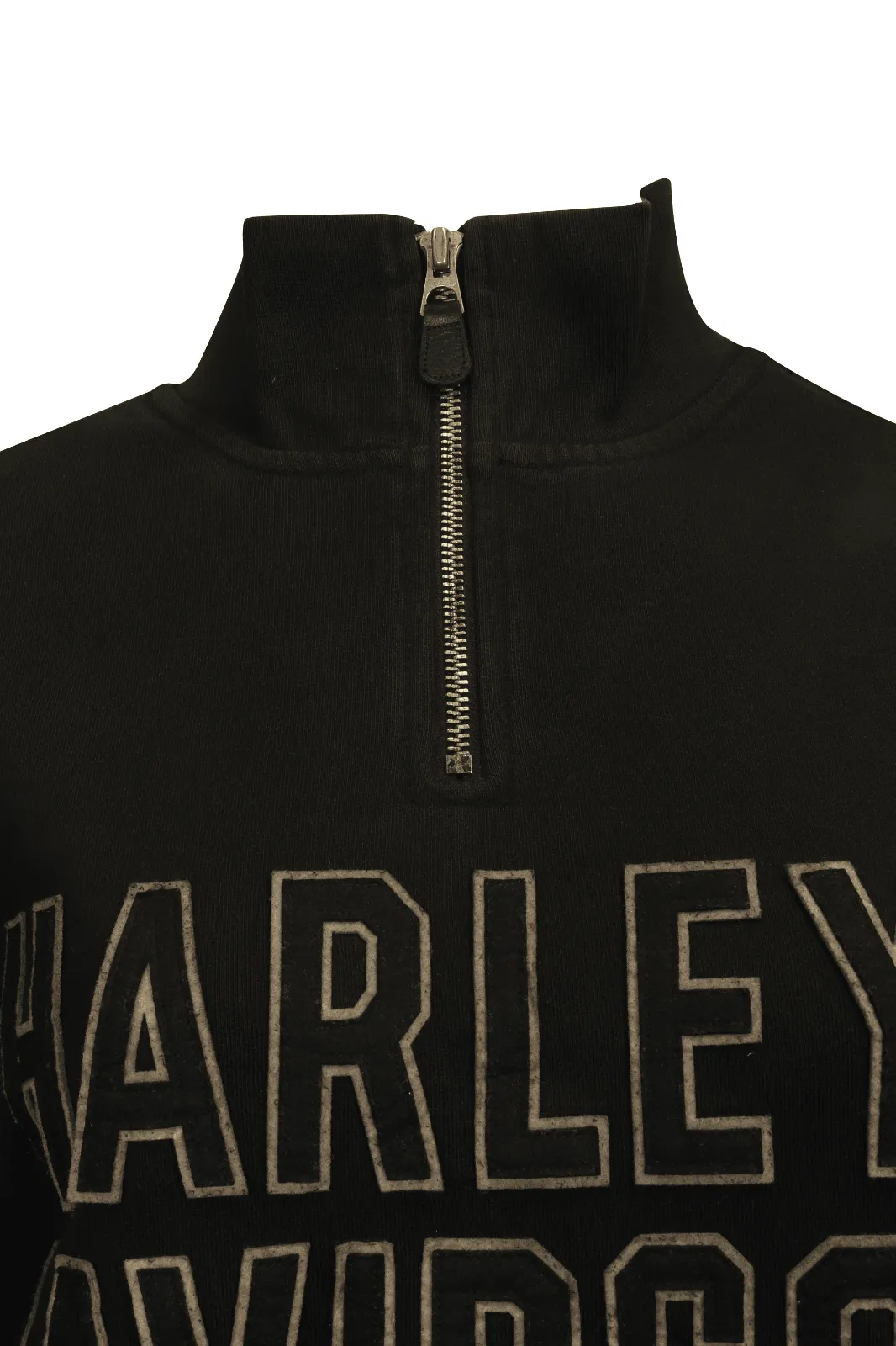 Branded  Women's Sweatshirt Black Text 1/4 Zip Pullover L/S (S01)