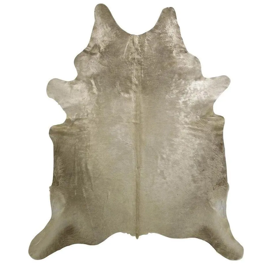 Brazilian Champagne Ivory Cowhide Rug