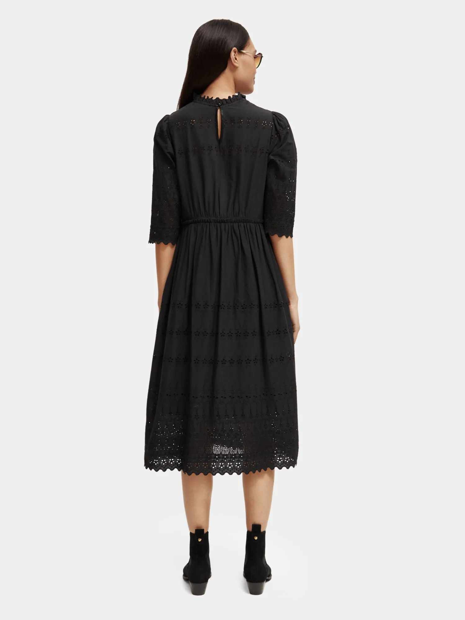 Broderie anglaise midi dress