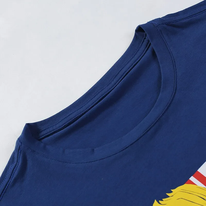 Casual Blue Captain Marvel T-Shirt for Men