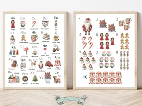 Christmas Alphabet and Number Print