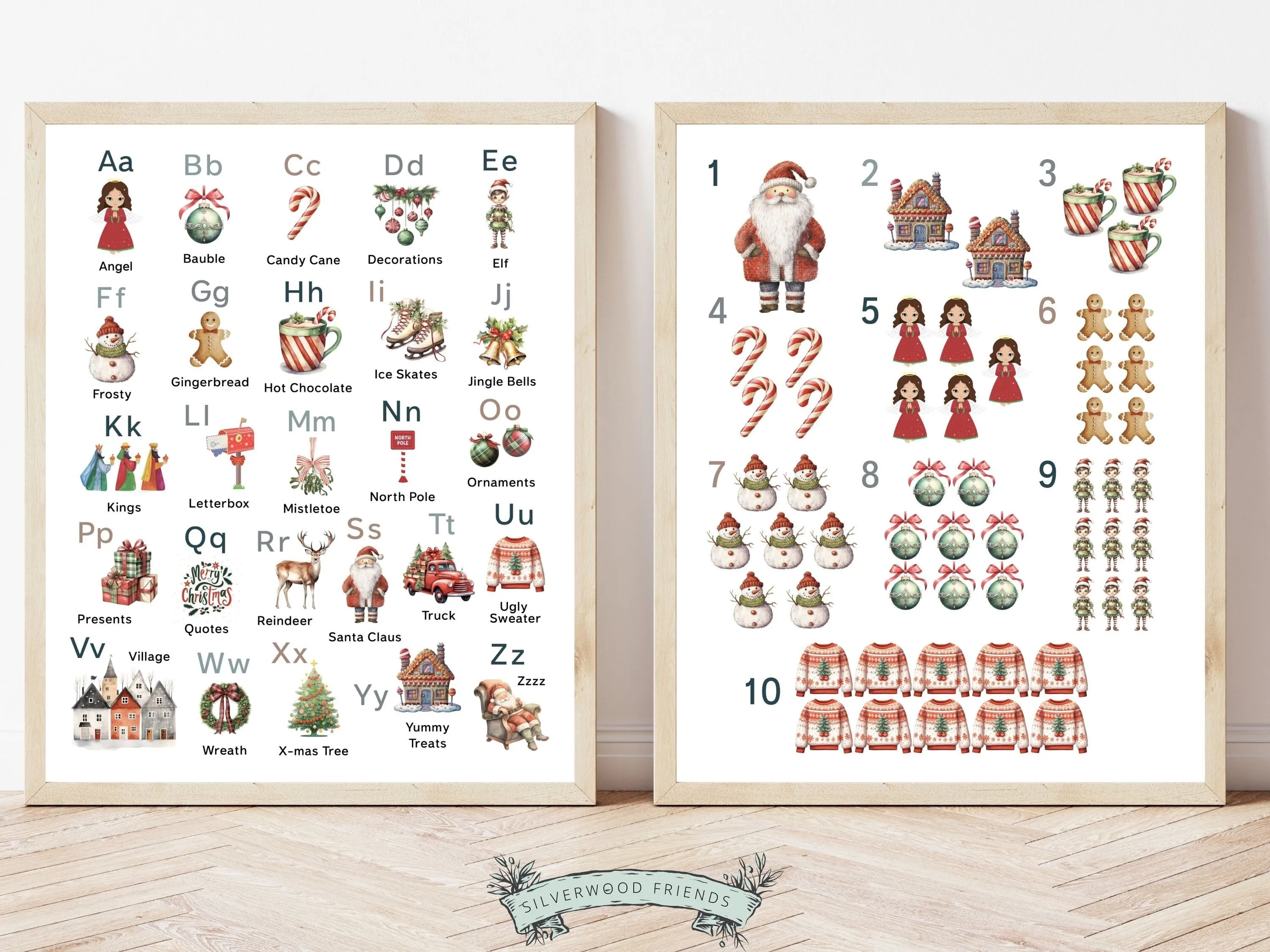 Christmas Alphabet and Number Print