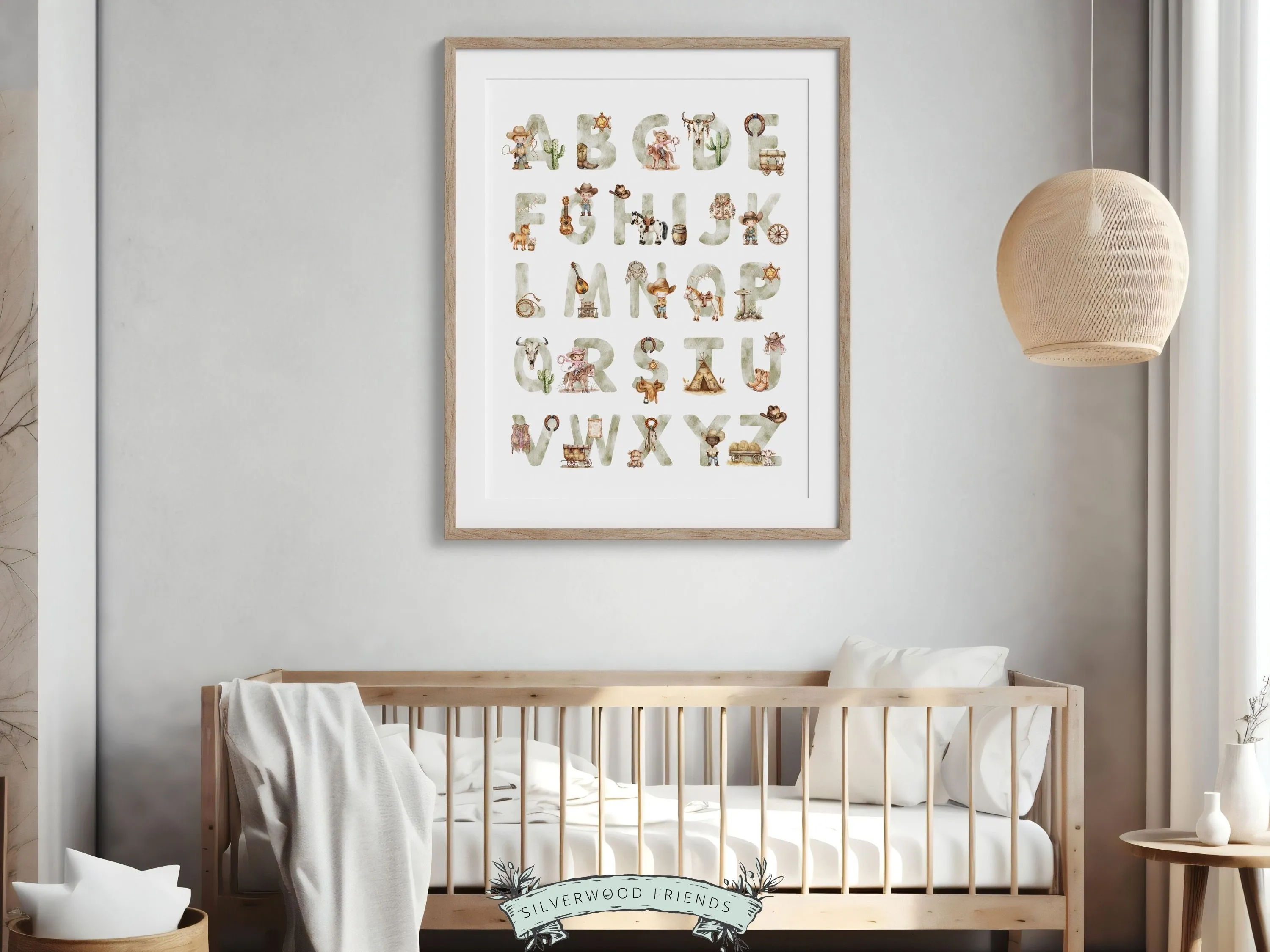 Cowboy Alphabet Nursery Print