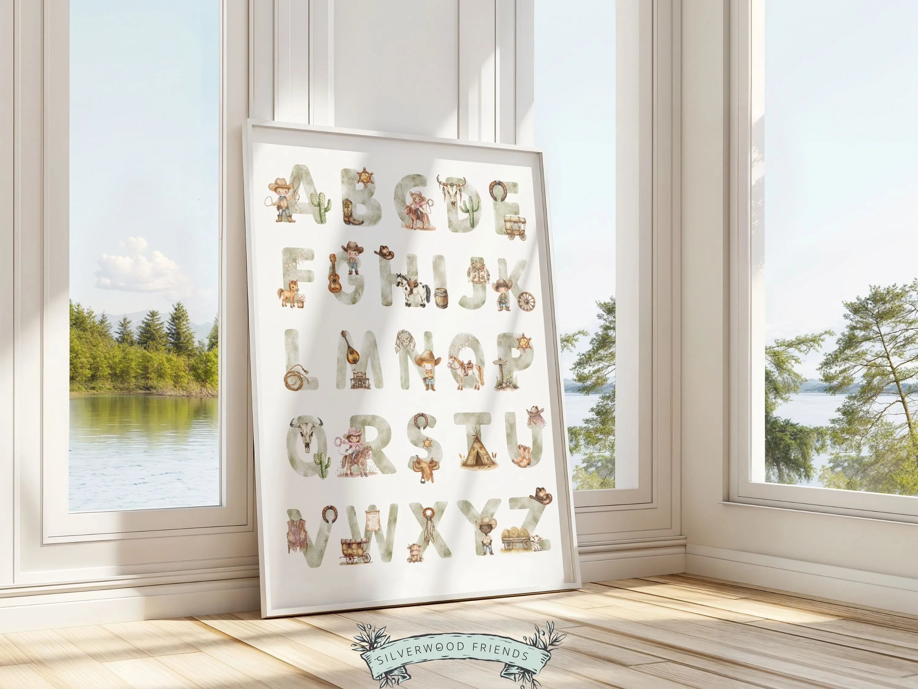 Cowboy Alphabet Nursery Print