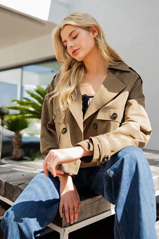 Cropped Trench Jacket