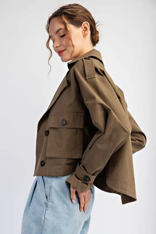 Cropped Trench Jacket