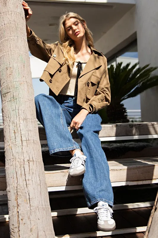 Cropped Trench Jacket