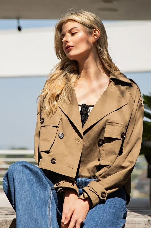 Cropped Trench Jacket