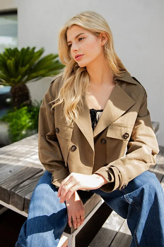 Cropped Trench Jacket