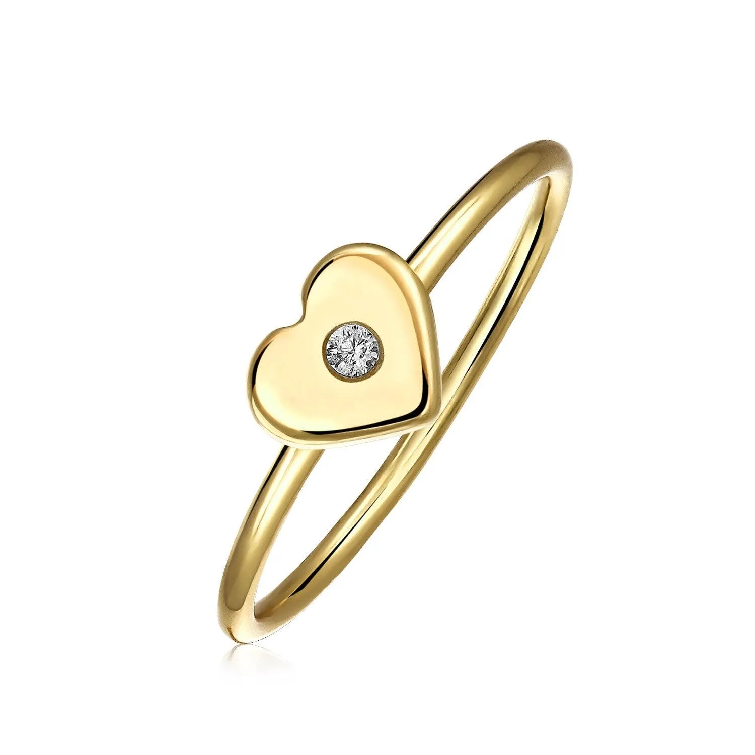 CZ Gold Plated Silver Midi Knuckle Star Celestial Ring 1MM Band