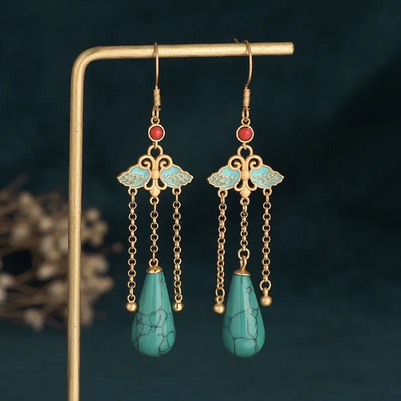 Dangle Earrings: Azure Wings