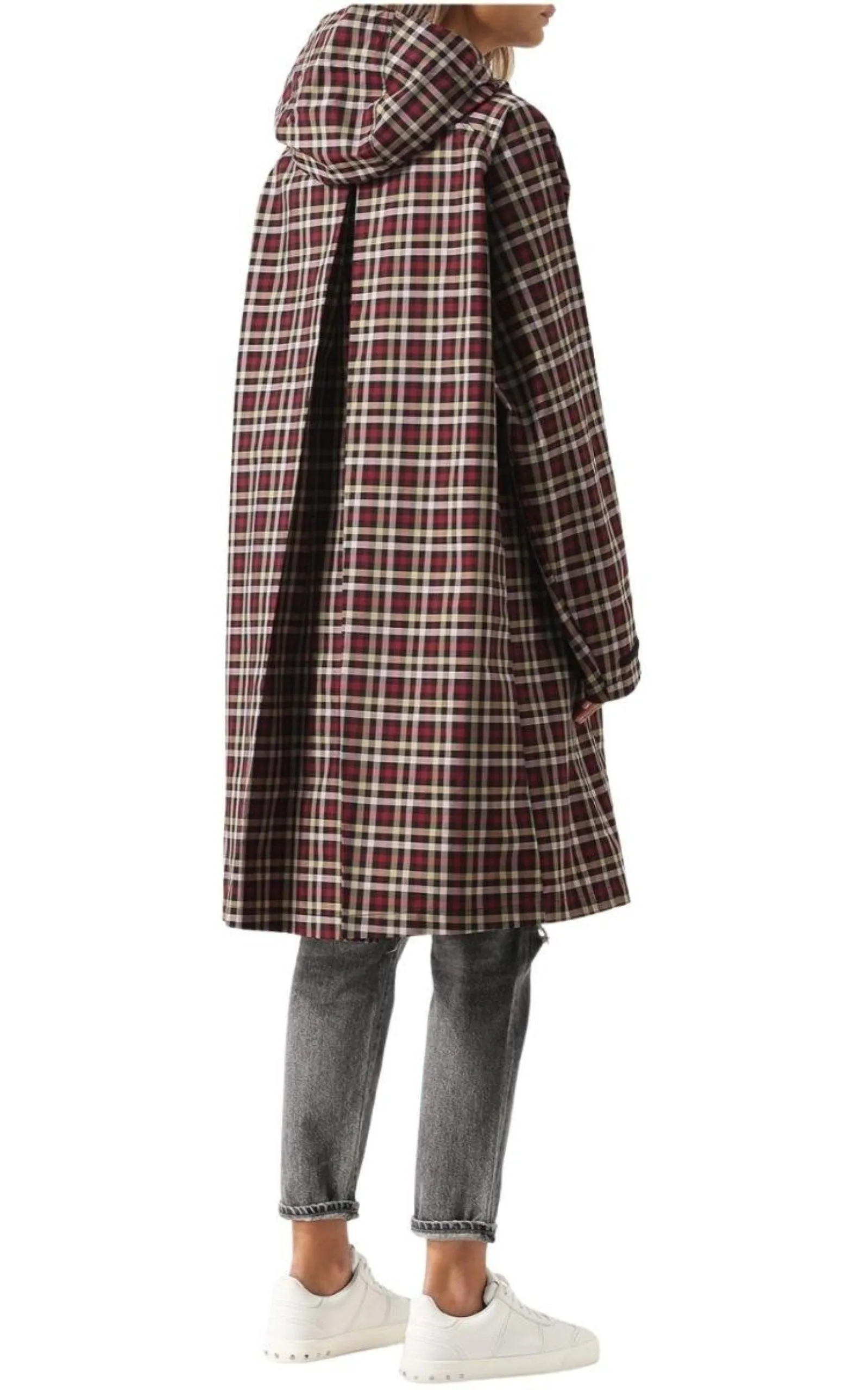Embellished Plaid Coat