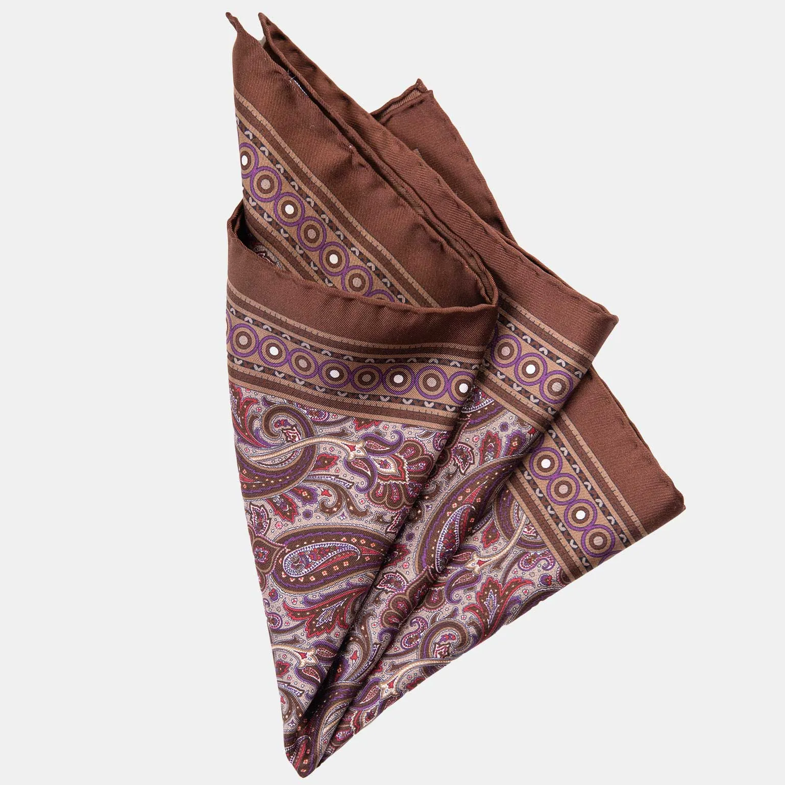 Garibaldi - Silk Pocket Square - Chocolate