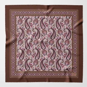 Garibaldi - Silk Pocket Square - Chocolate