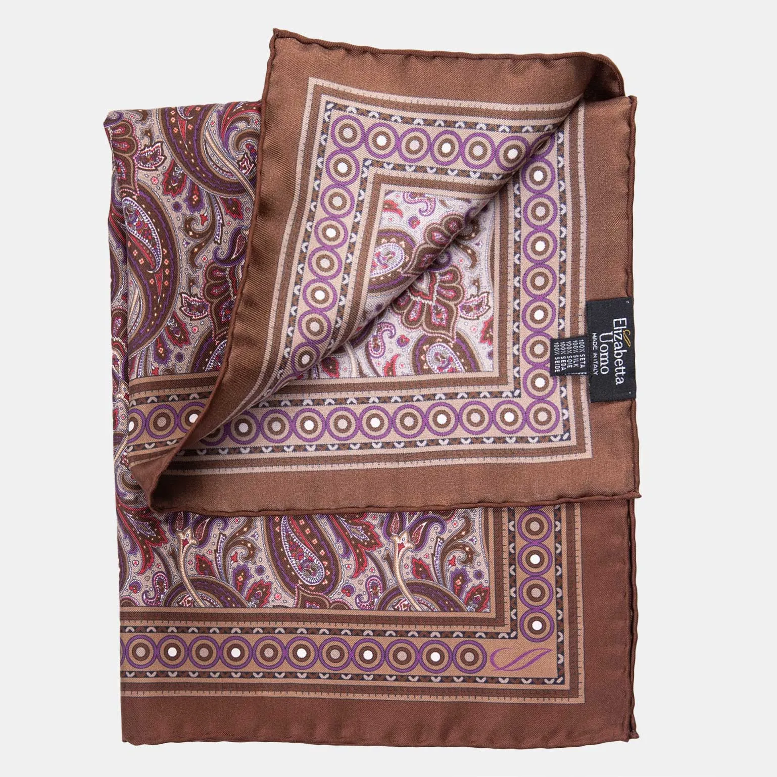 Garibaldi - Silk Pocket Square - Chocolate