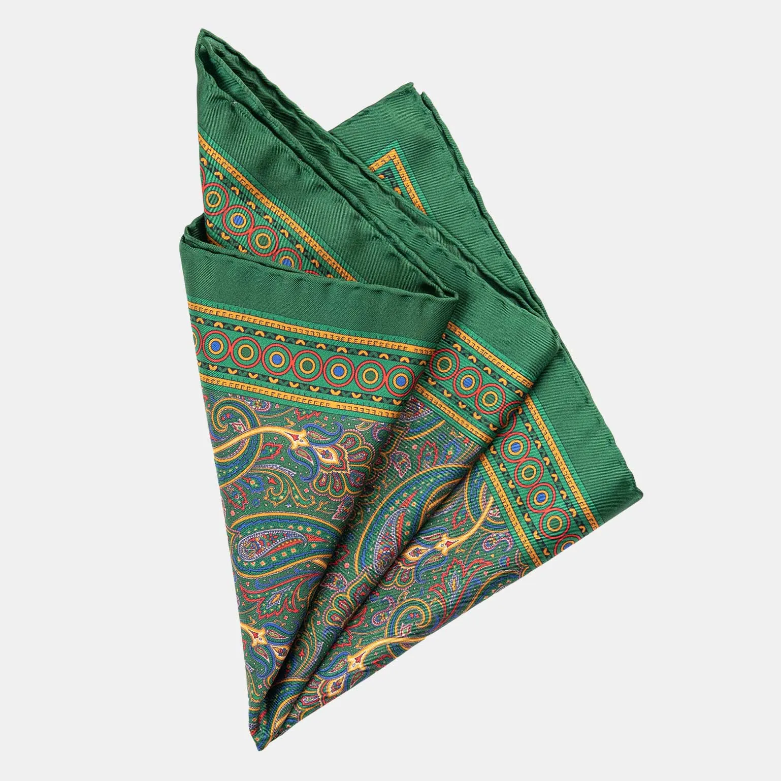Garibaldi - Silk Pocket Square - Green