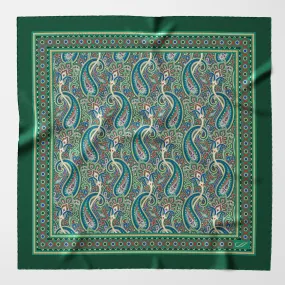 Garibaldi - Silk Pocket Square - Green
