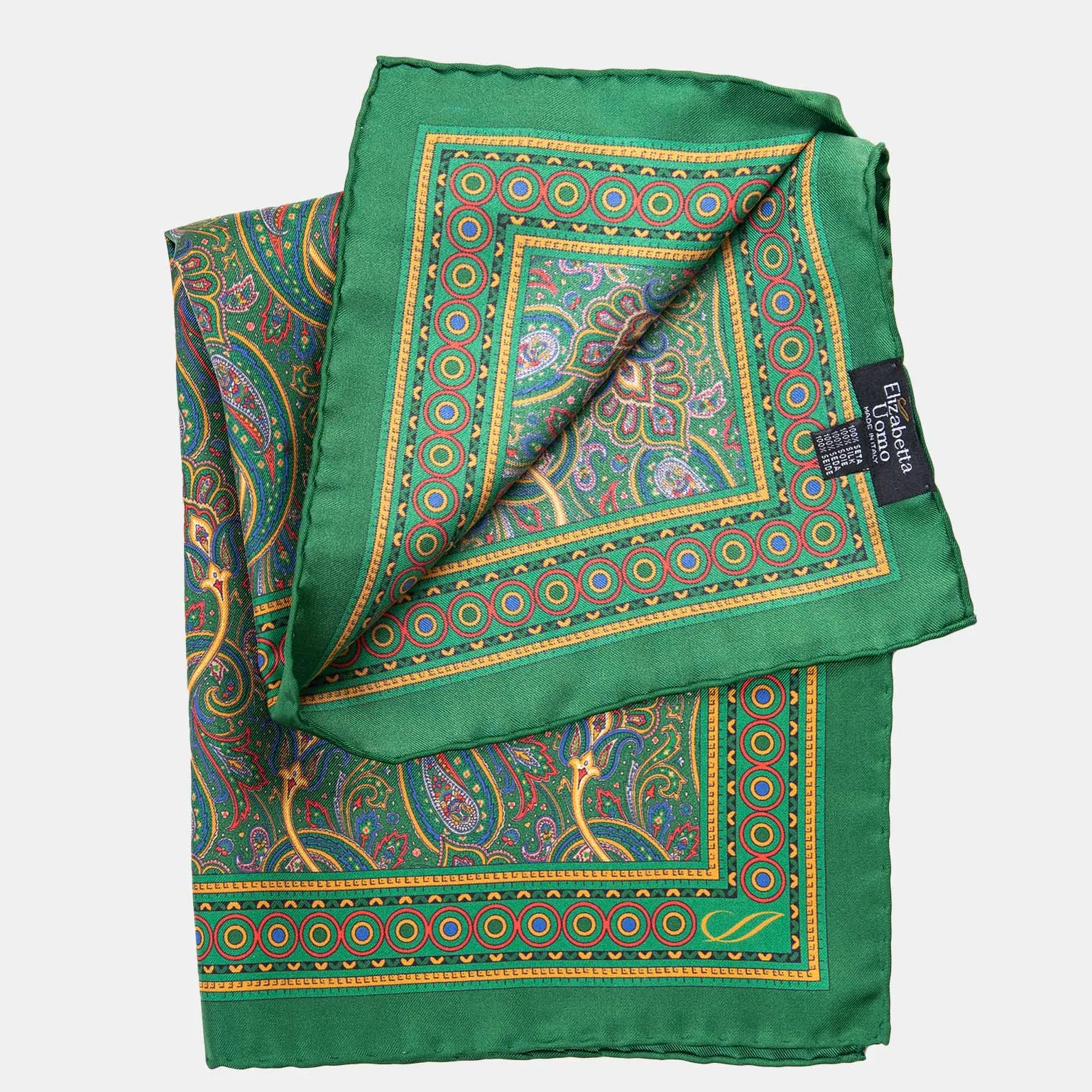 Garibaldi - Silk Pocket Square - Green