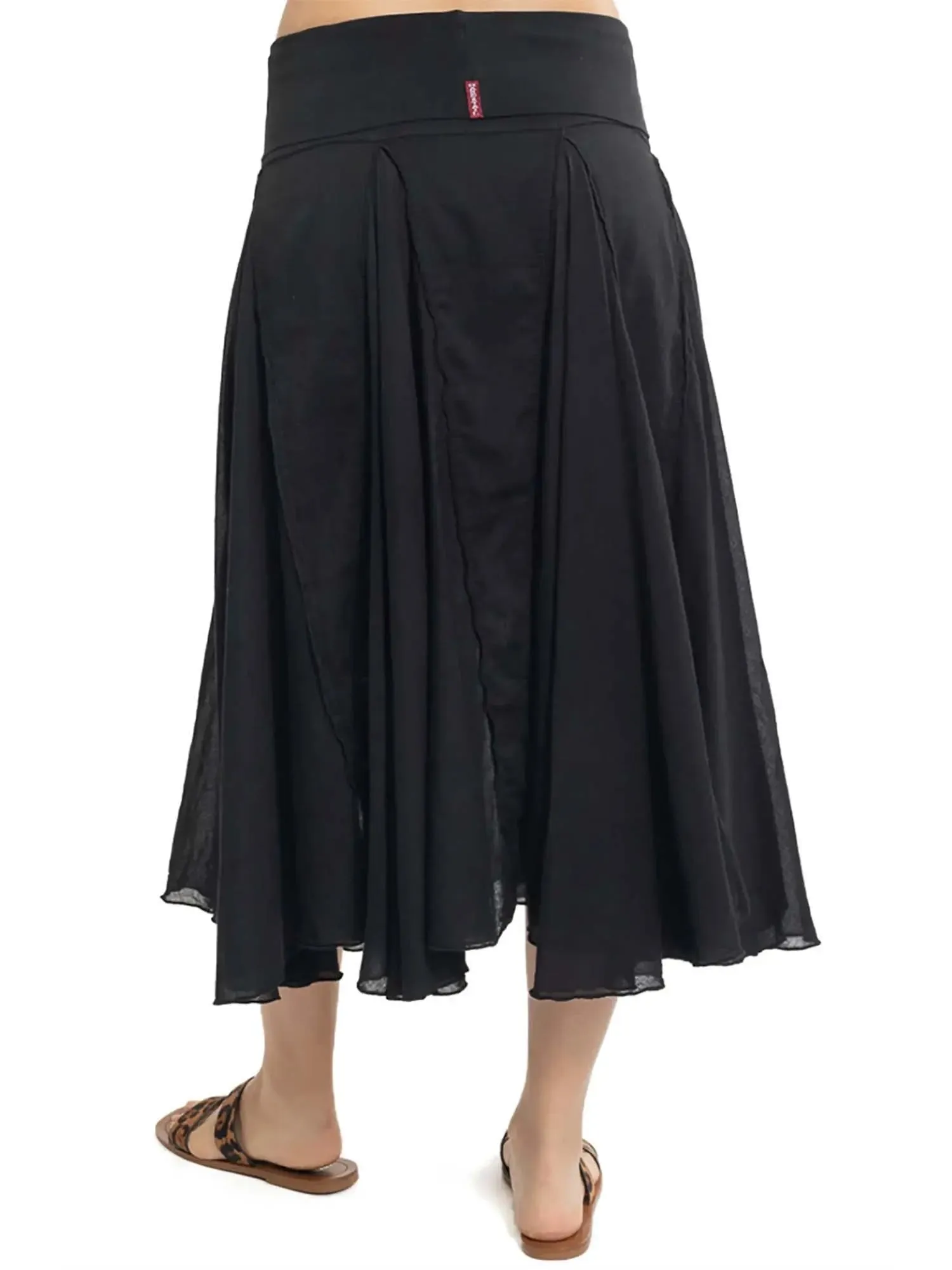 Hard Tail Rolldown Waist Diamond Flare Skirt (Style VL-19)