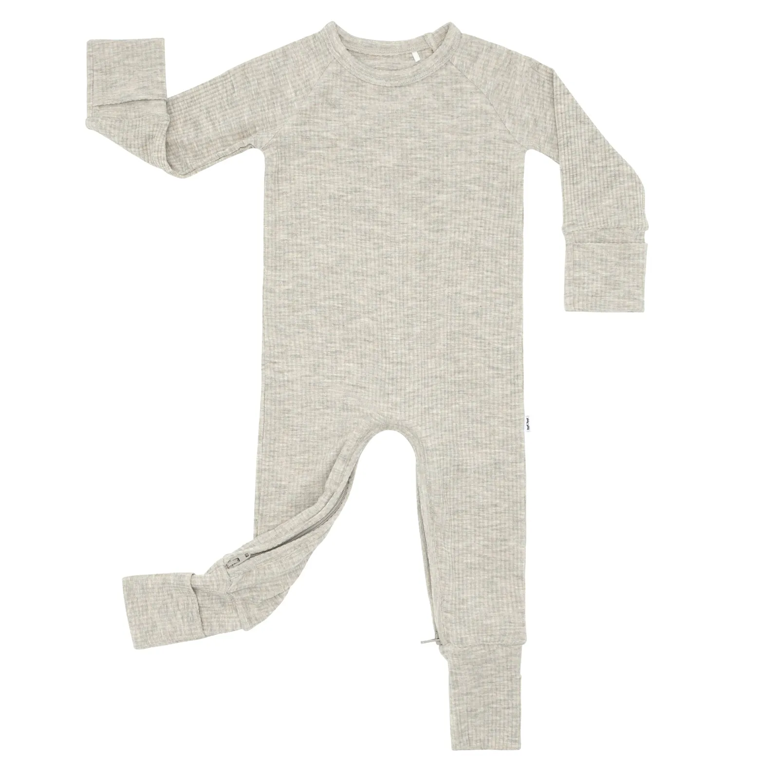 Heather Stone Ribbed Crescent Zippy