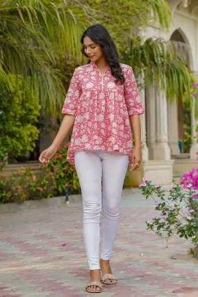 Jaal on Pink Short Kurti