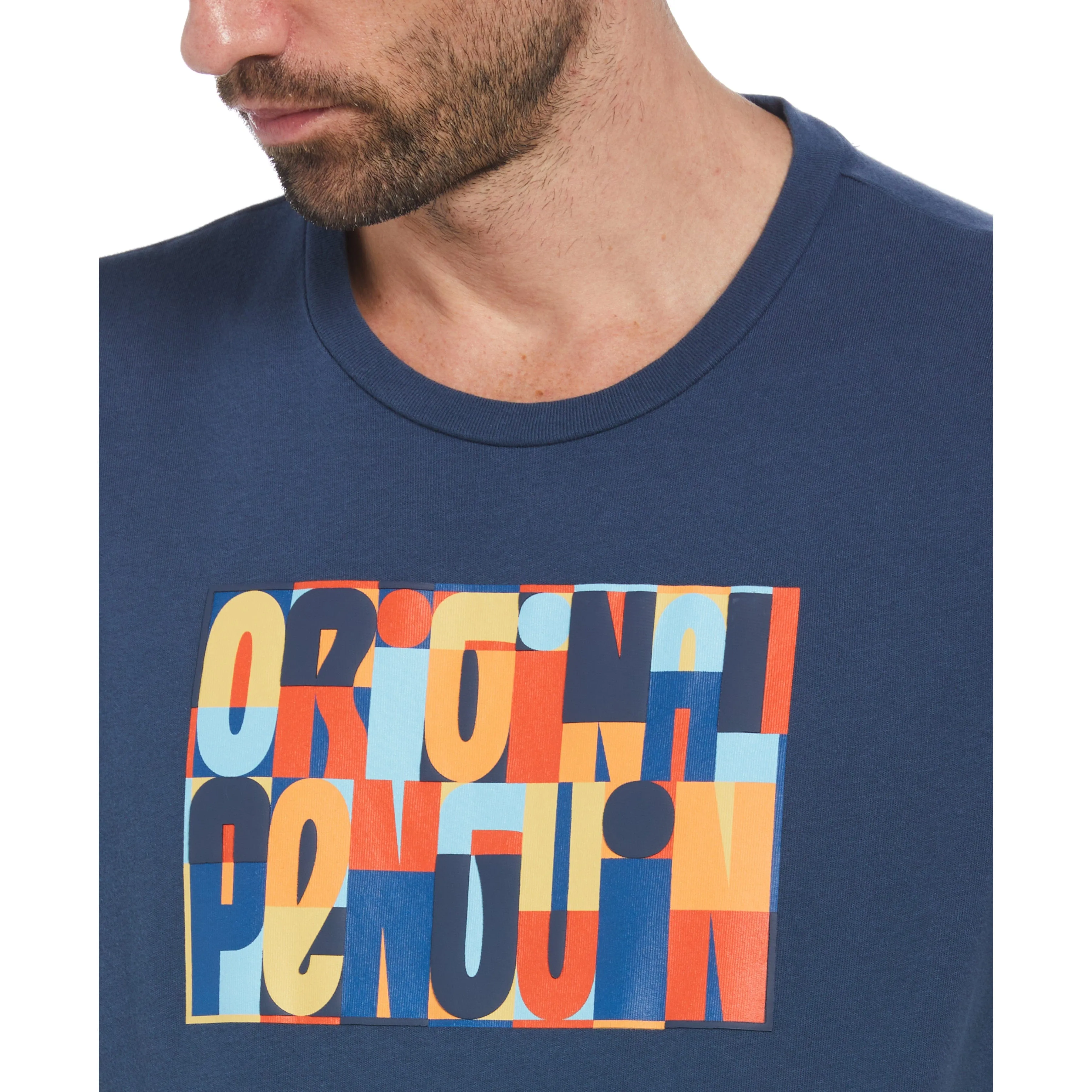 Jersey Multi Color Logo Graphic Tee