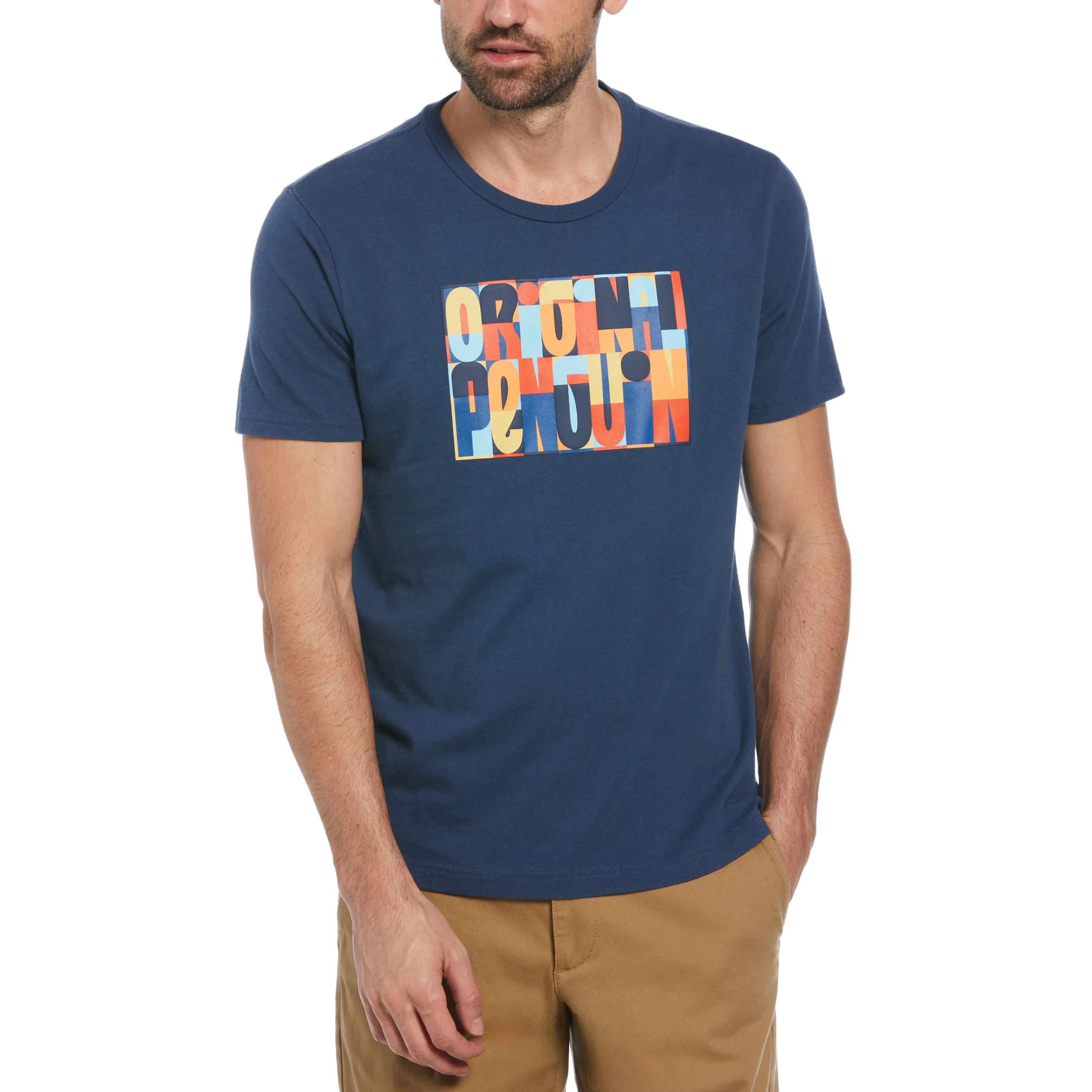 Jersey Multi Color Logo Graphic Tee