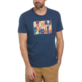 Jersey Multi Color Logo Graphic Tee