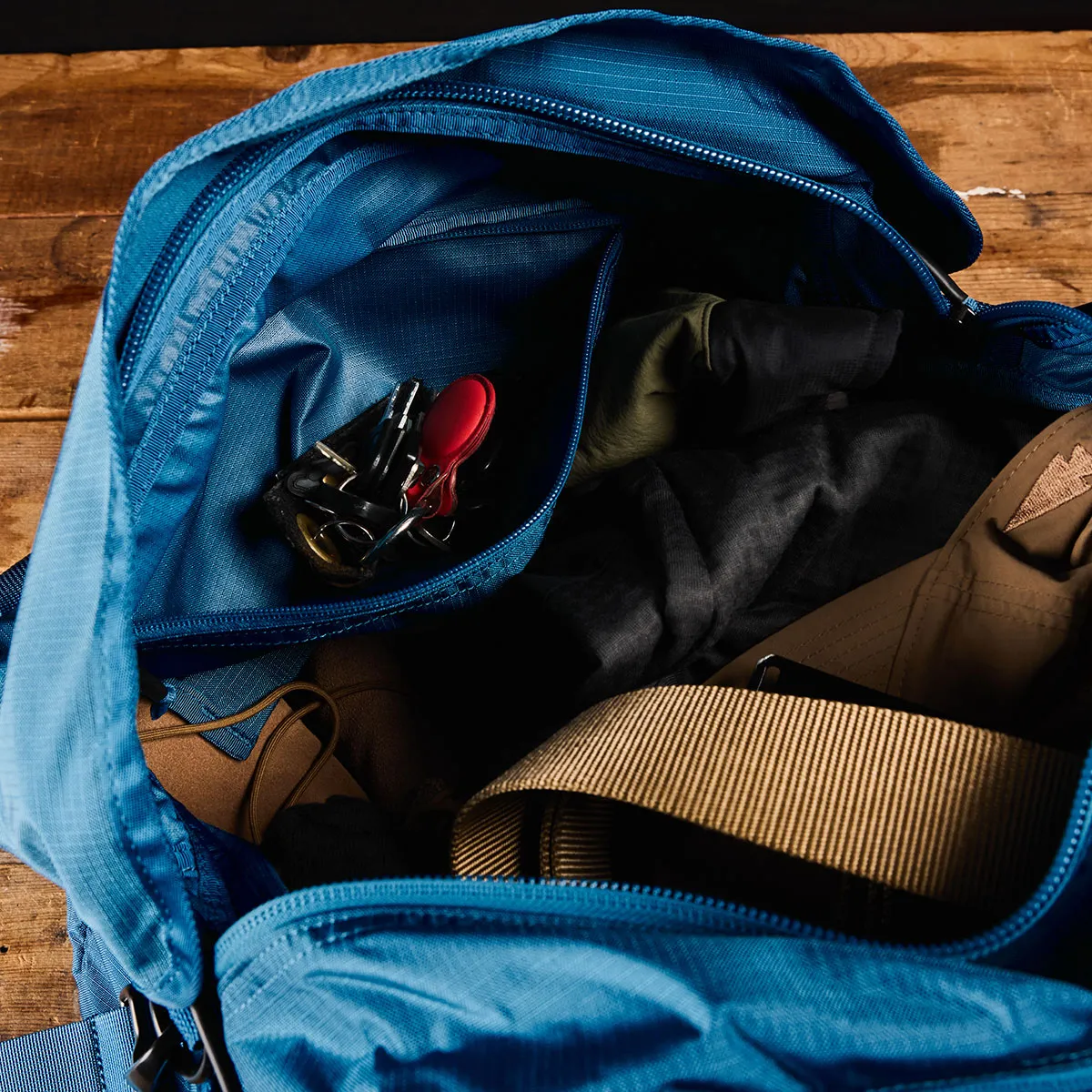 Kit Bag w/ Shoe Compartment - Ripstop ROBIC® - Tidal Blue (Includes Shoulder Strap)