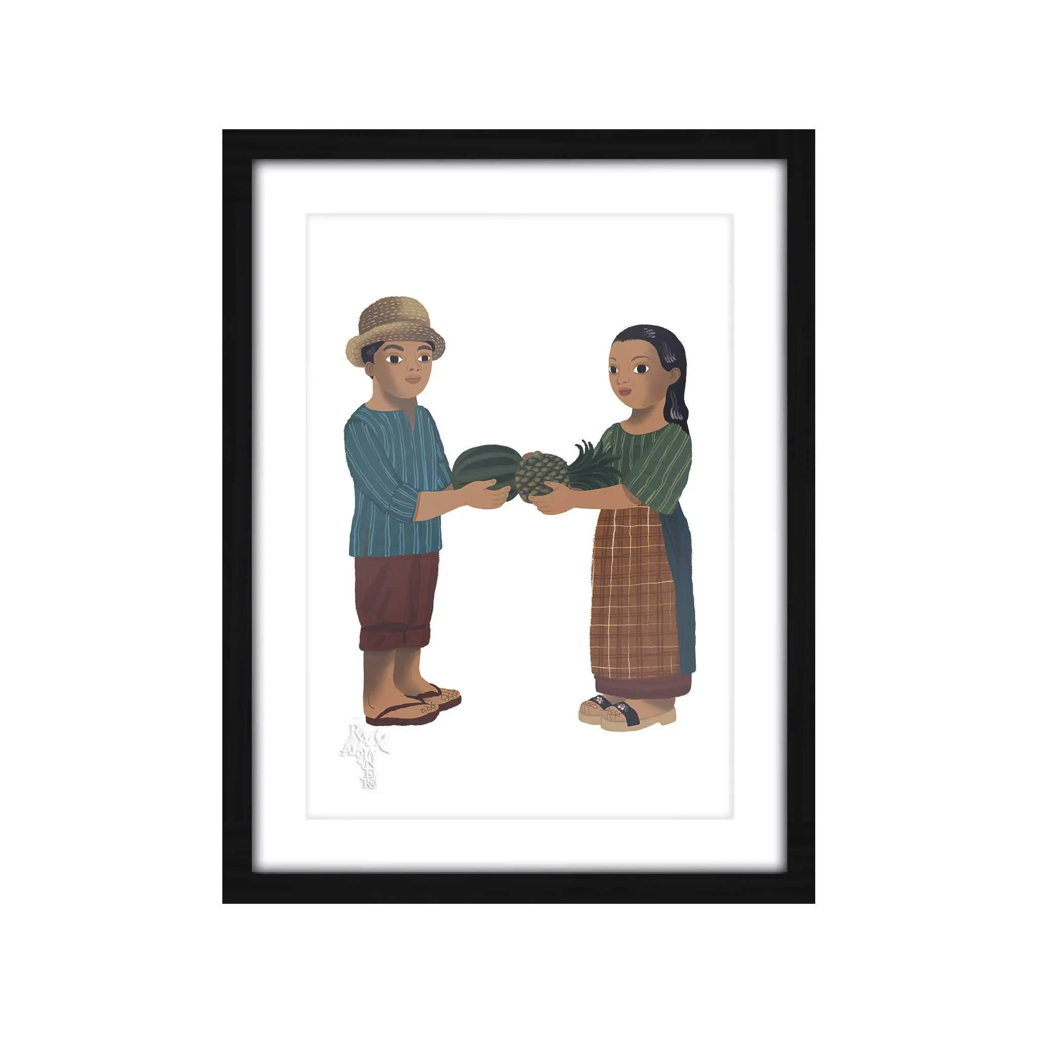 Letras Y Figuras Framed Art Print [CLEARANCE]