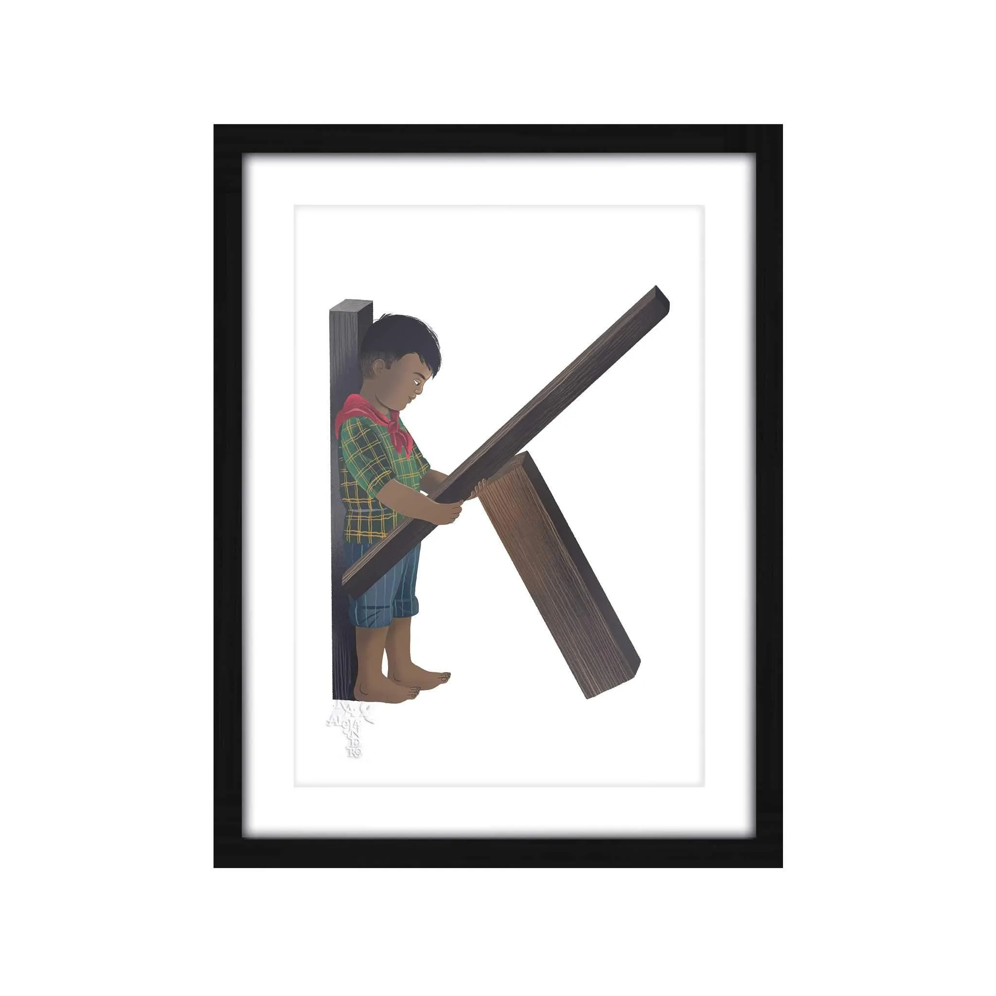 Letras Y Figuras Framed Art Print [CLEARANCE]