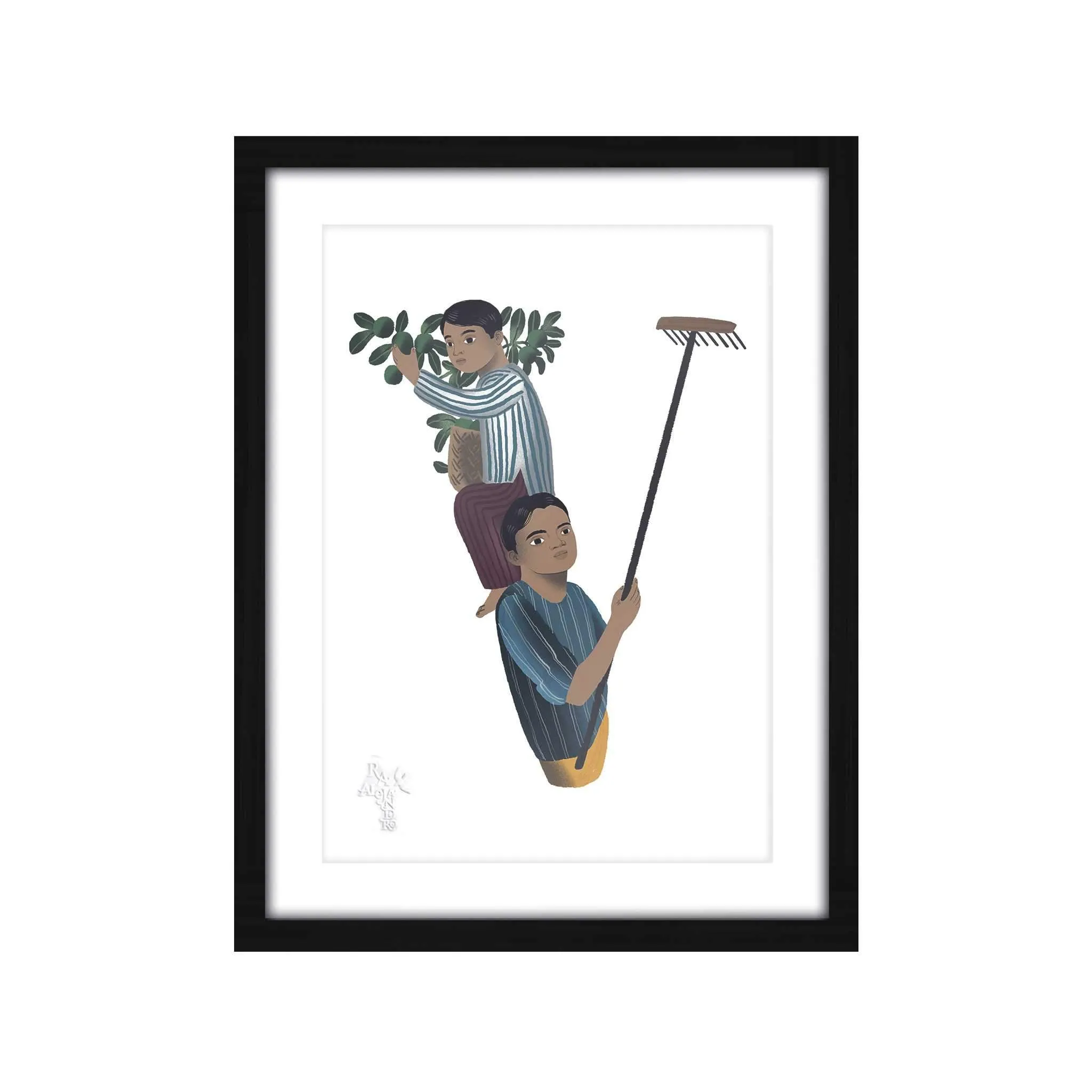 Letras Y Figuras Framed Art Print [CLEARANCE]