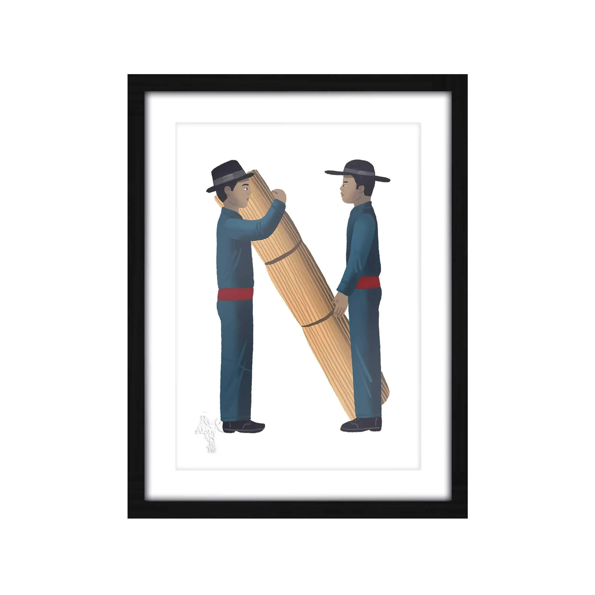 Letras Y Figuras Framed Art Print [CLEARANCE]