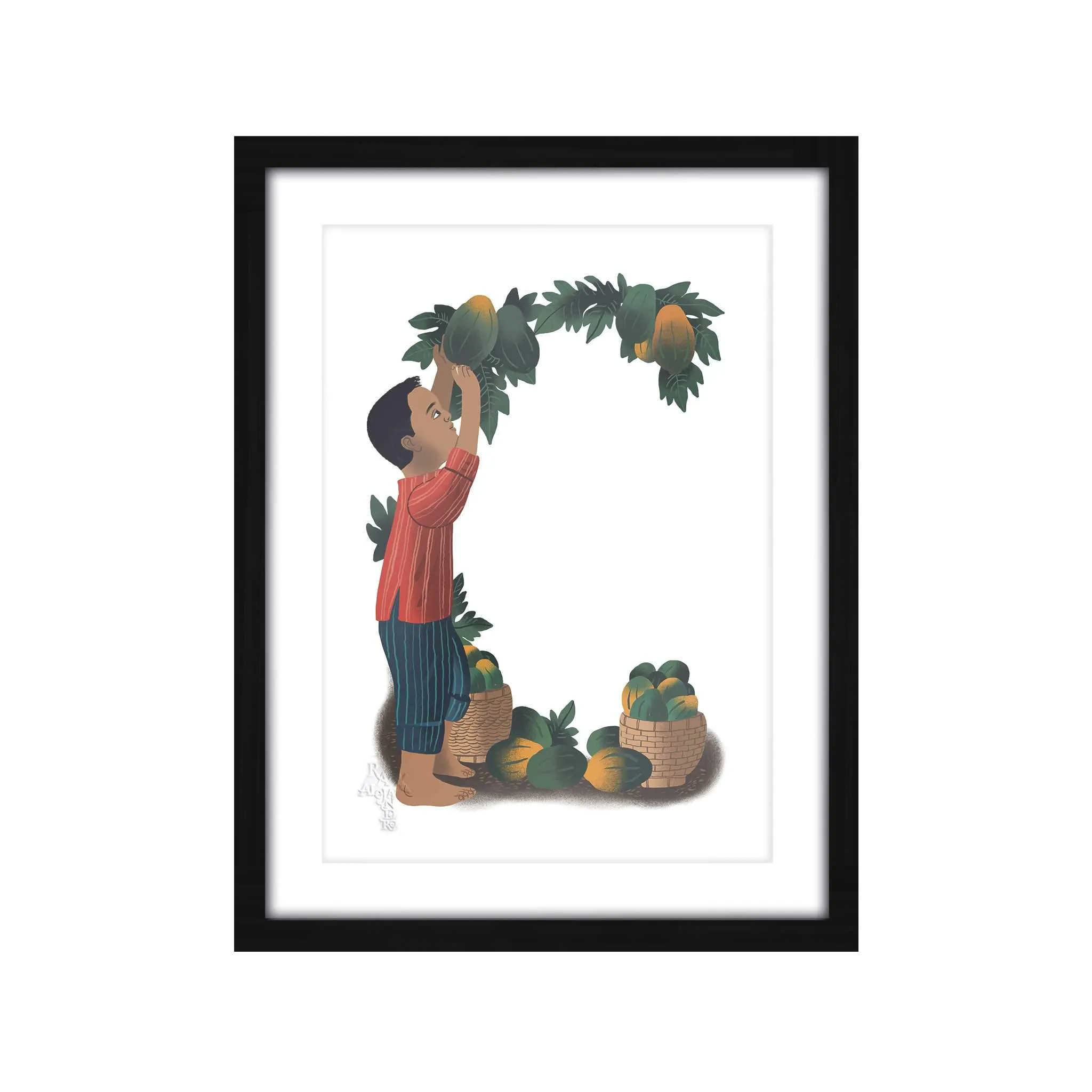 Letras Y Figuras Framed Art Print [CLEARANCE]