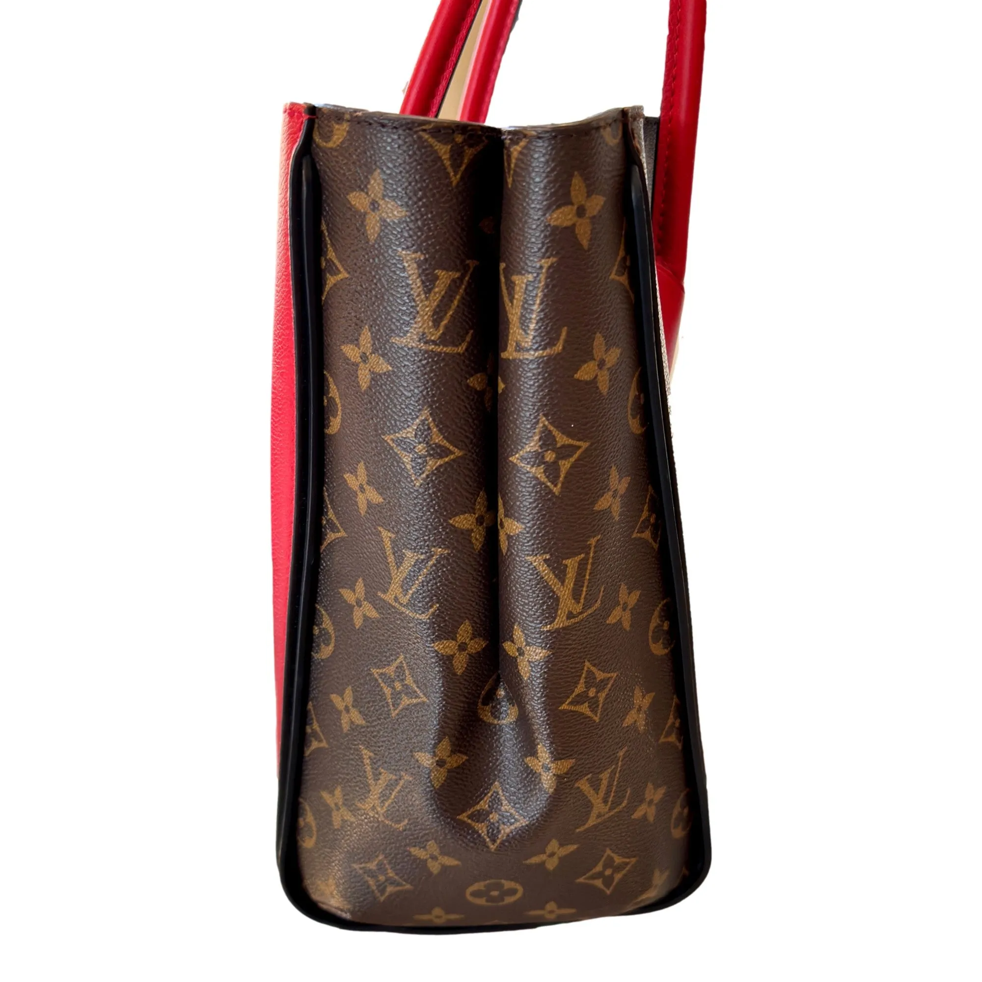 Louis Vuitton Monogram Kimono Tote Cherry Red Calfskin Leather