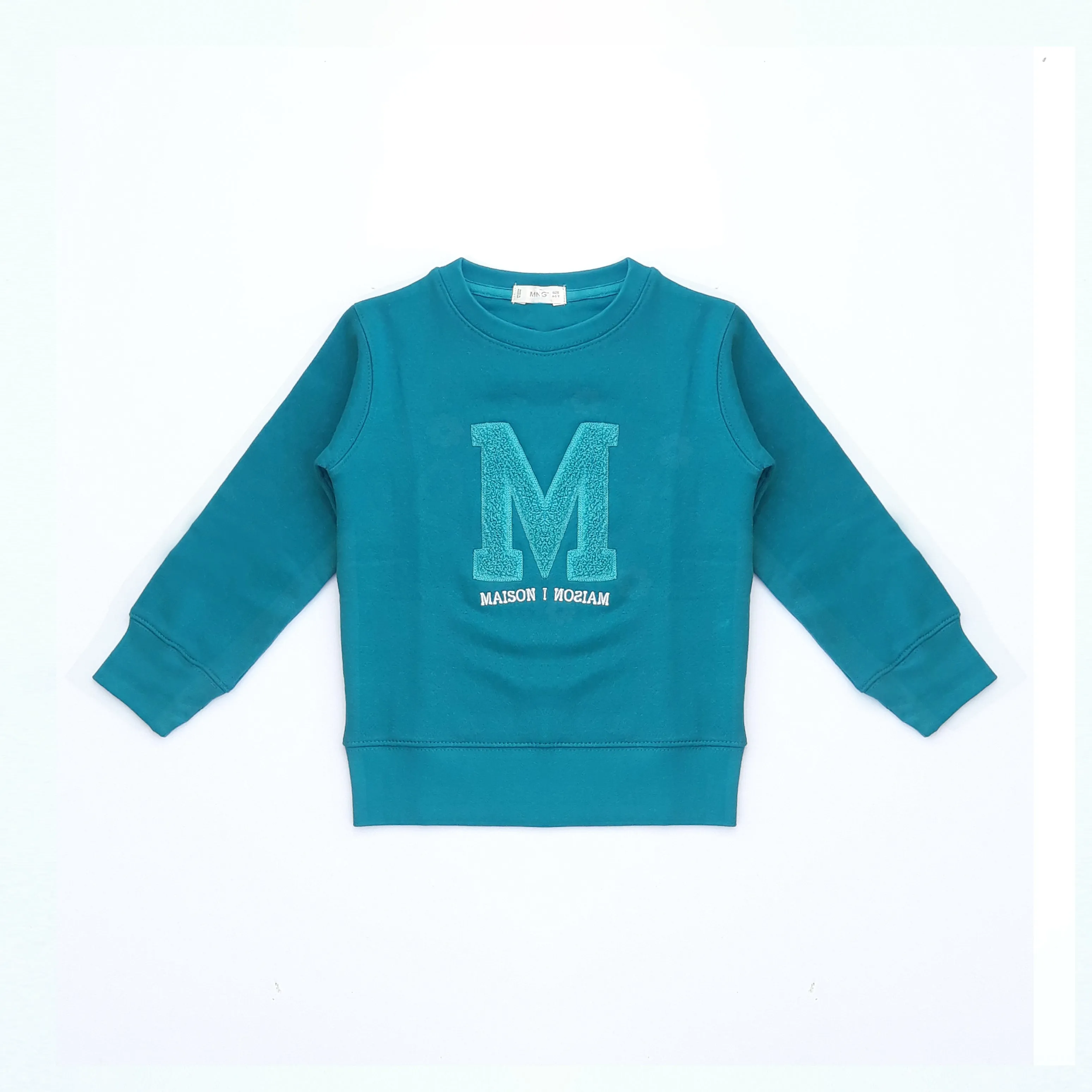 MG - Kids 'Sea Green' Patched Fleece Sweatshirt MG521
