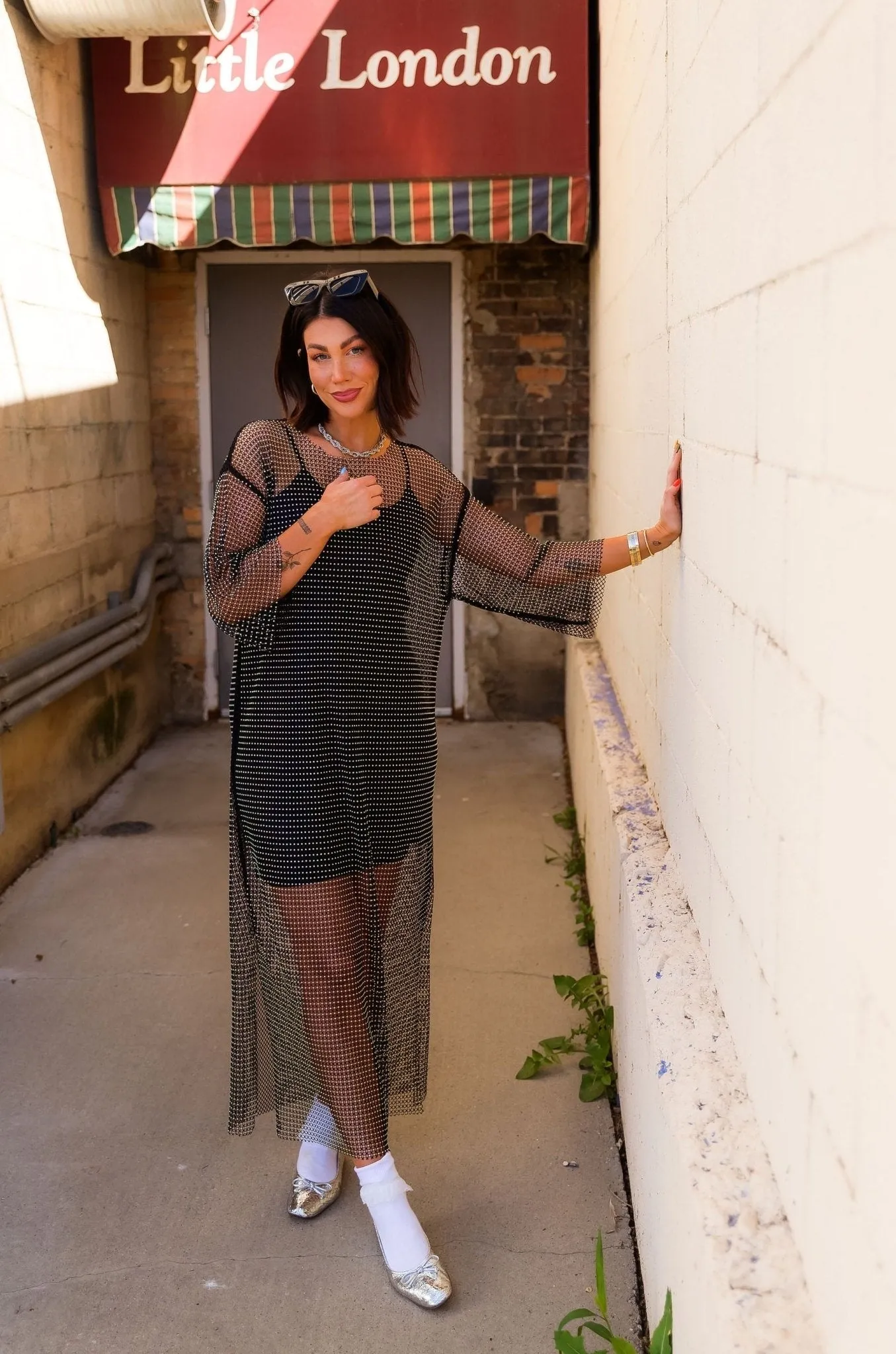 Mirrorball Mesh Dress   Slip *RESTOCKING SOON*