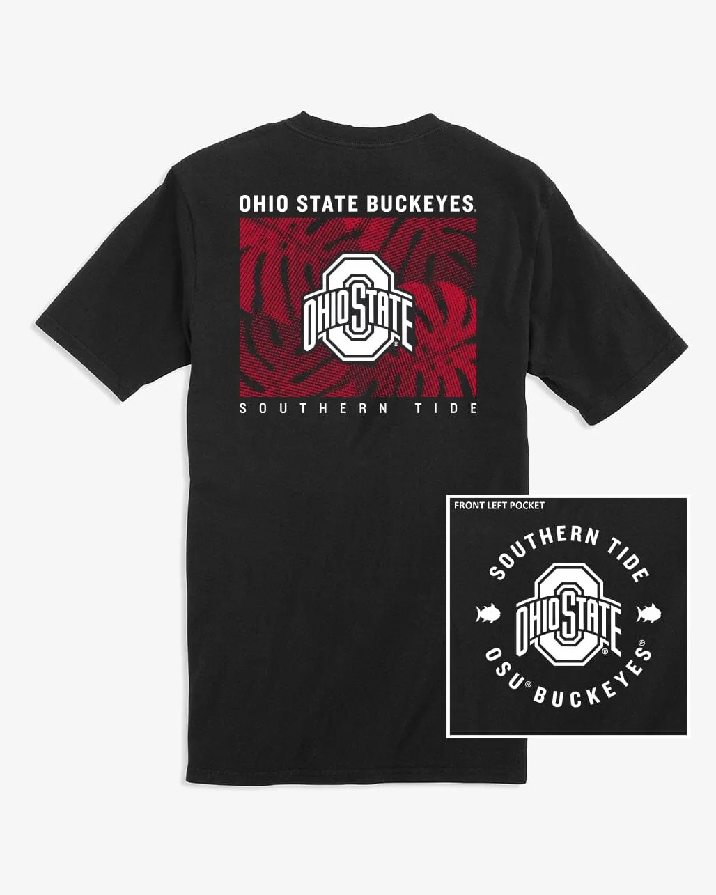 Ohio State Buckeyes Halftone Monstera T-Shirt