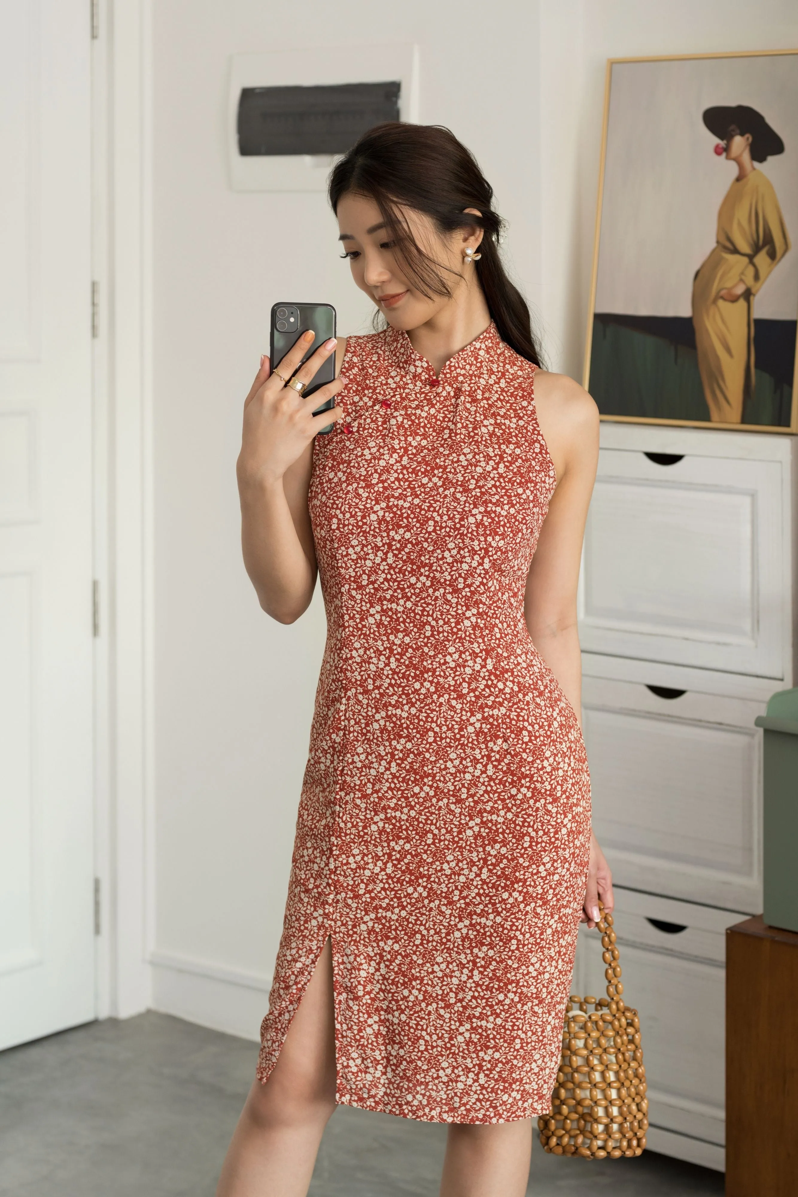 [Online Exclusive] Valeria Printed Cheongsam