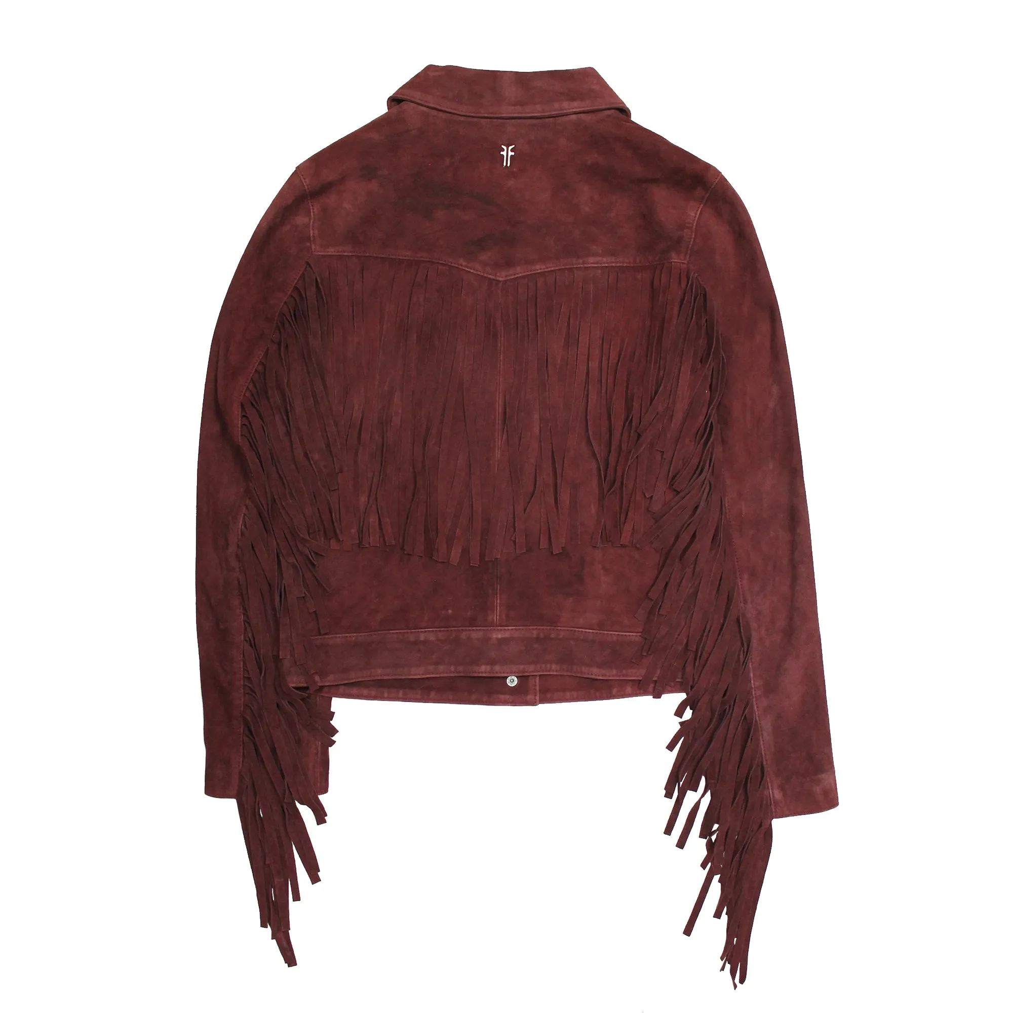 Oxblood Fringed Jacket