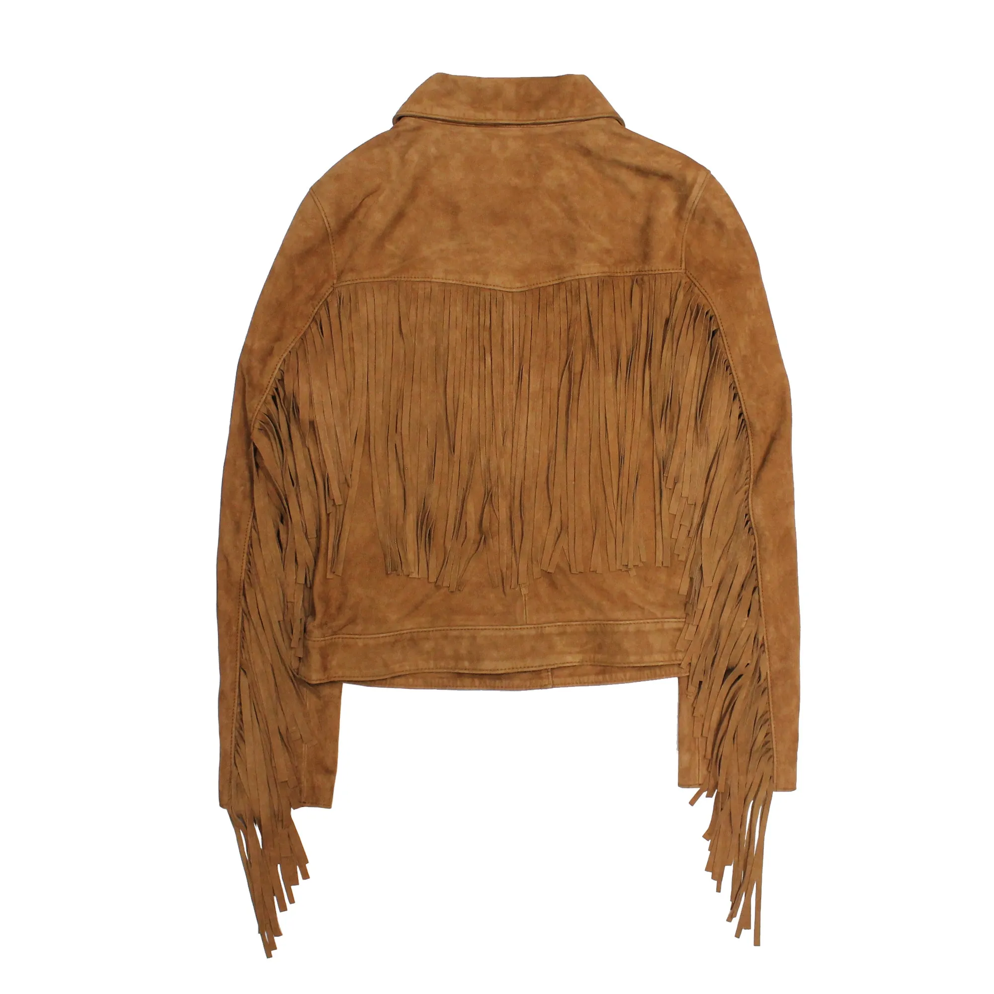 Oxblood Fringed Jacket