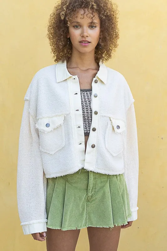 Patched Up Cropped Jacket