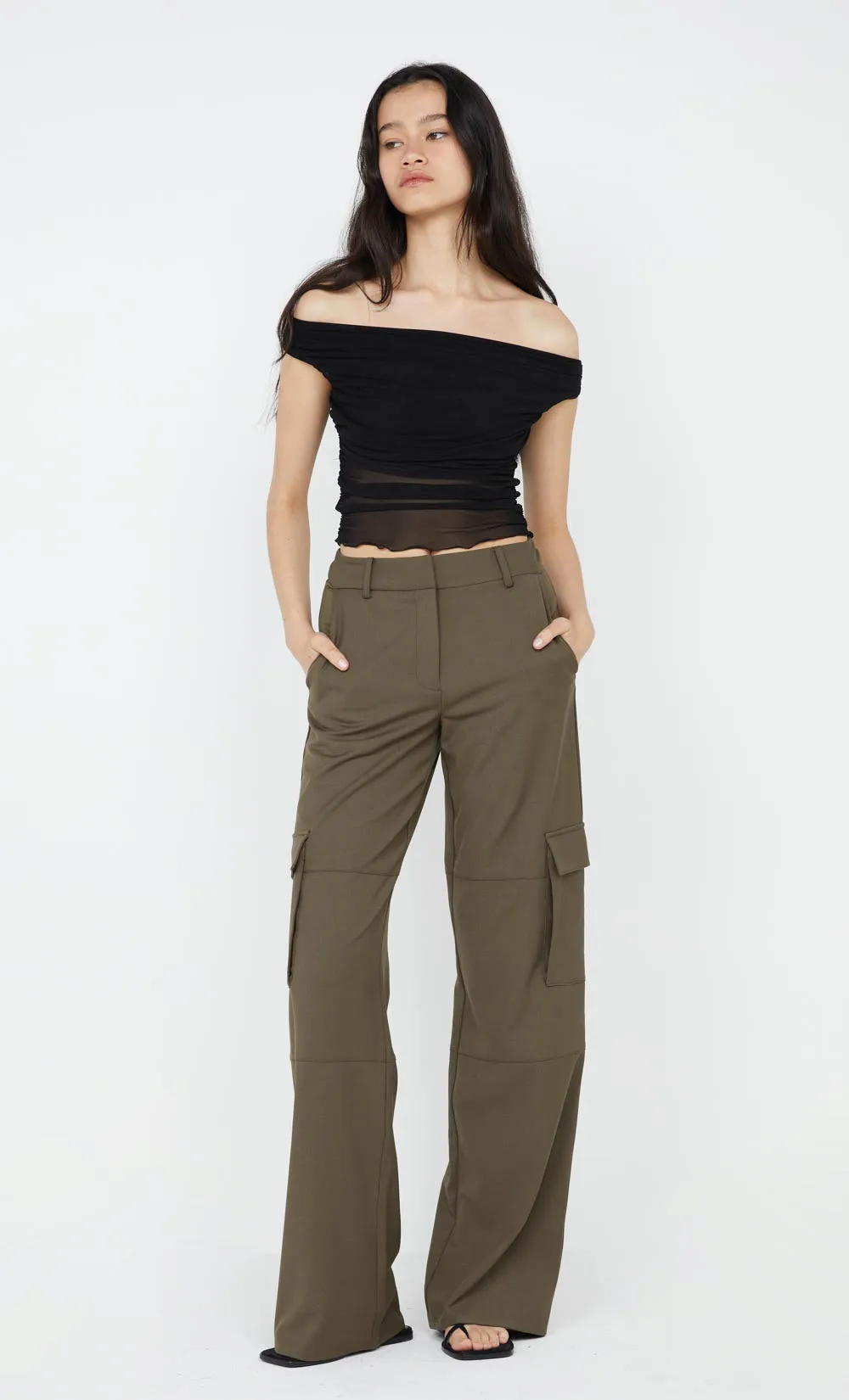 PIA OFF SHOULDER TOP - BLACK