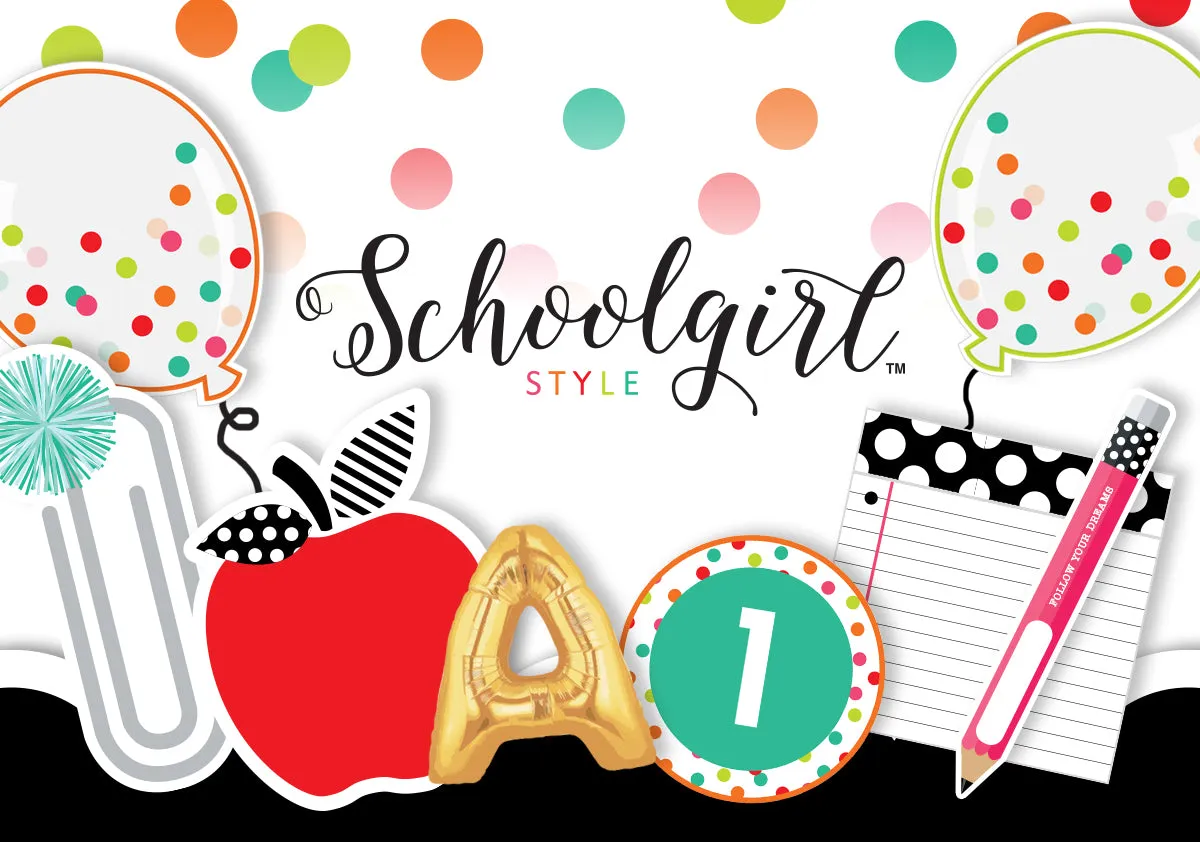 "Black, White and Stylish Brights Confetti" | Full UPRINT Bundle | Printable Classroom Decor | Teacher Classroom Decor | Schoolgirl Style